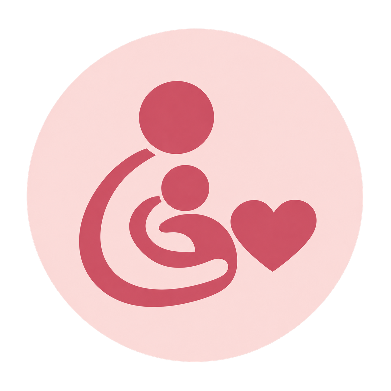 Mutter mit Baby und Herz – Unterstützung für Baby und Familie