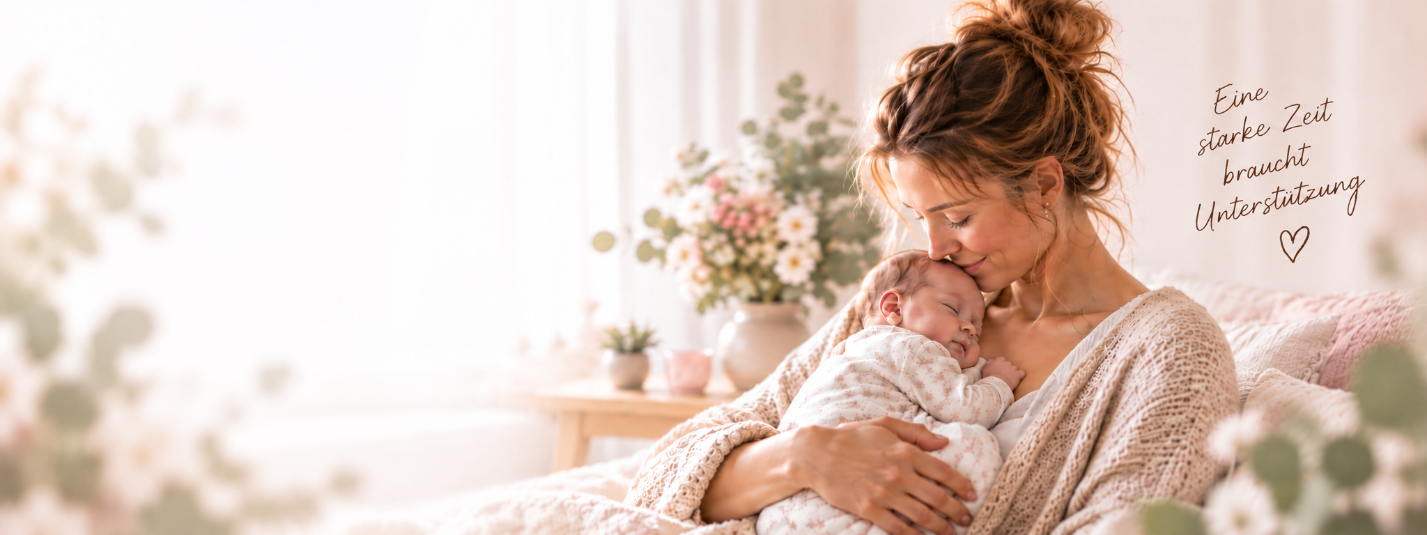 Mutter mit Baby – einfühlsame Unterstützung durch Mütterpflege